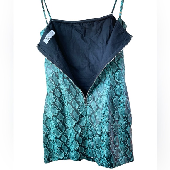 Tiger Mist ‘Viper’ Faux Leather Snakeskin Dress Size M Punky Trendy Snake print - Picture 3 of 6